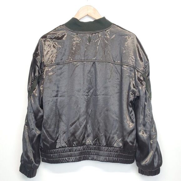 Free People Movement Relay Zip Up Satin Knit Collared Jacket - Picture 3 of 16